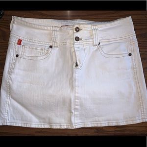 White Jean Skirt